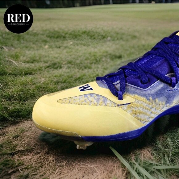 Adidas Afterburner 9 Washington Huskies Purple Gold Baseball Cleats Men's Sz 13 - Picture 14 of 15